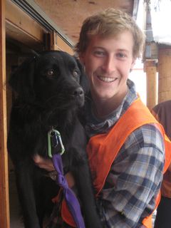 Kevin, the orange vest, and Belle.