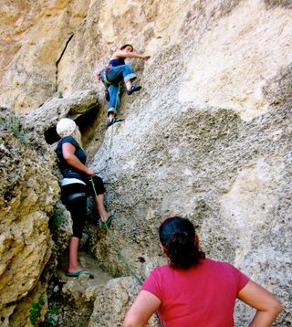 climbing at Sinks Canyon after work
