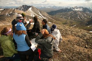 NOLS studnts in Talkeetna Mountains NOLS studnts in Talkeetna Mountains