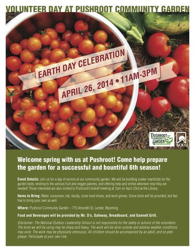 Earth Day Poster NOLS:Pushroot