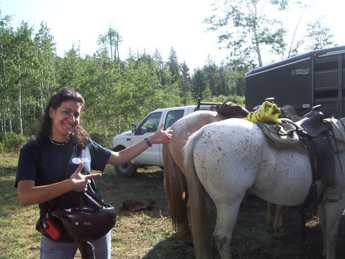 Antonella with NOLS Three Peak Ranch horses