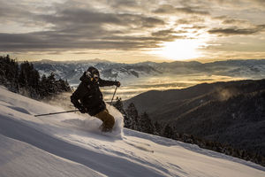 Chris Mayers skiing photo by Ryan Dorgan