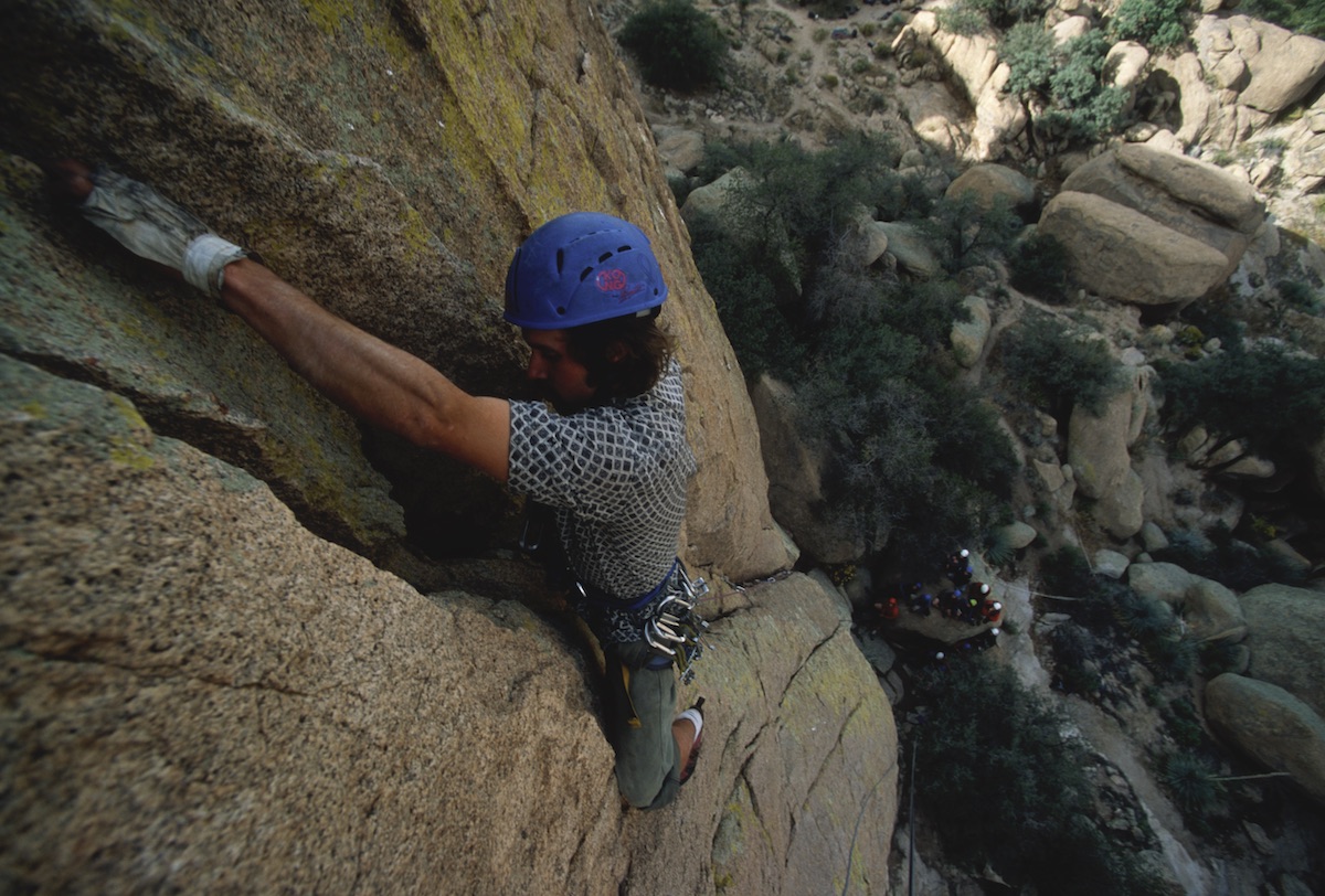 Deborah Sussex rock climbing