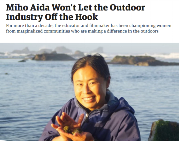 Photo of Miko Aida, featured in Outside Magazine