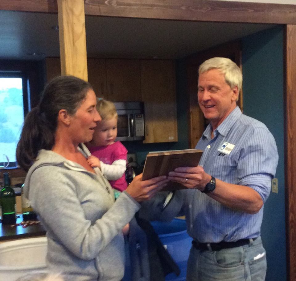 Iris Saxer Accepts Master of Education Award