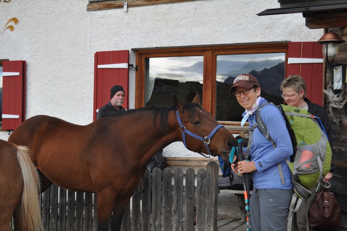 Kate with a horse in Italy. Kate with a horse in Italy.