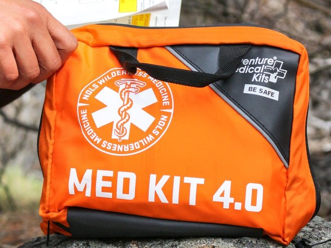 Orange first aid kit