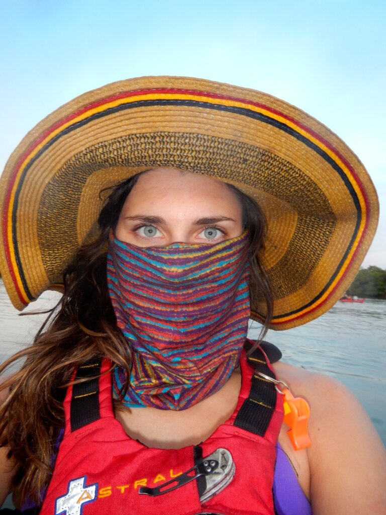 Covering up from the sun