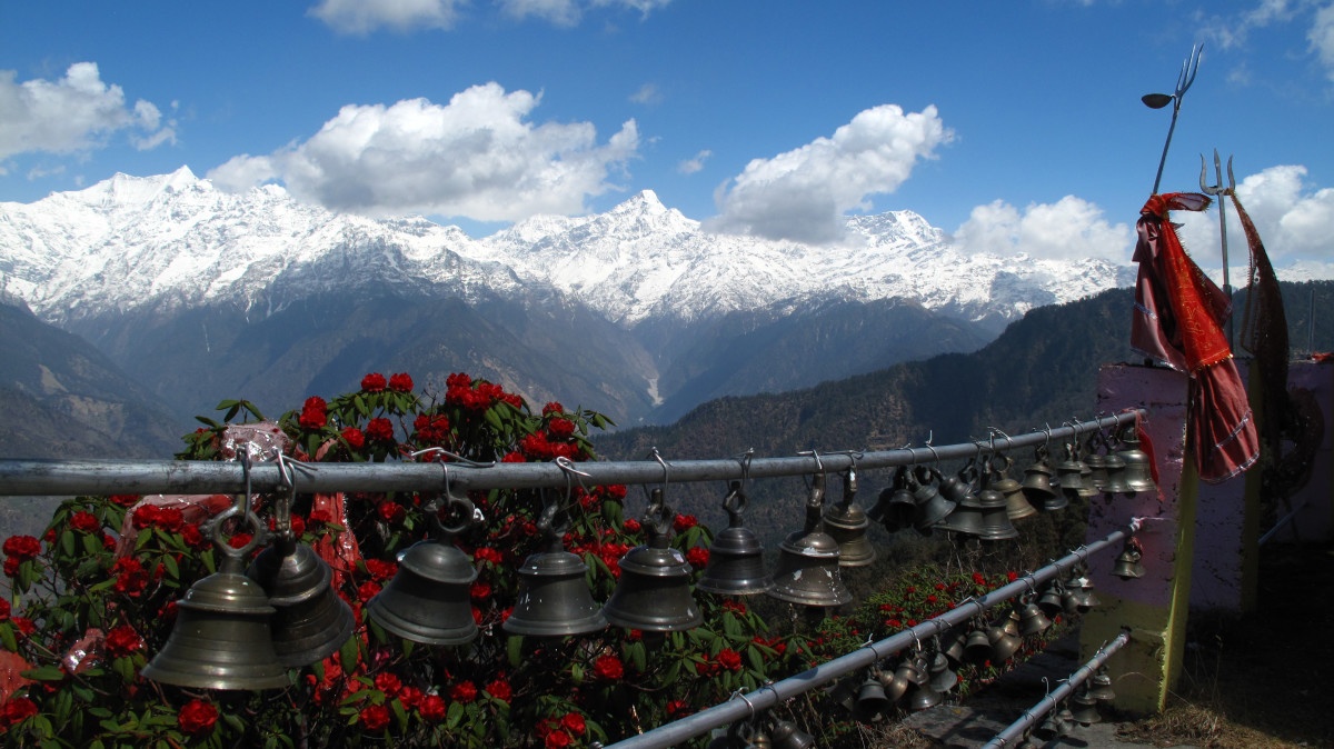 Bells and flowers in India