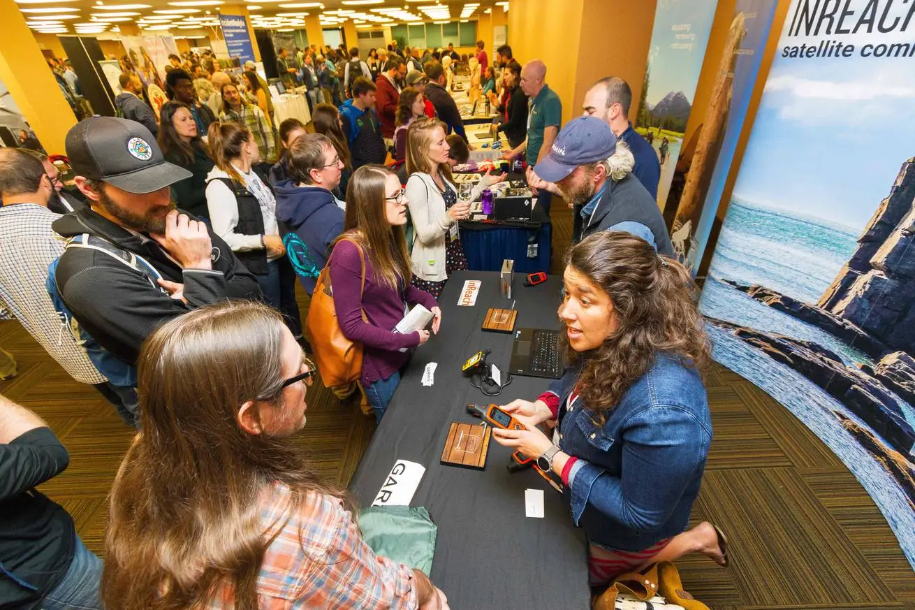 The Garmin booth at the 2017 WRMC exhibitor showcase.